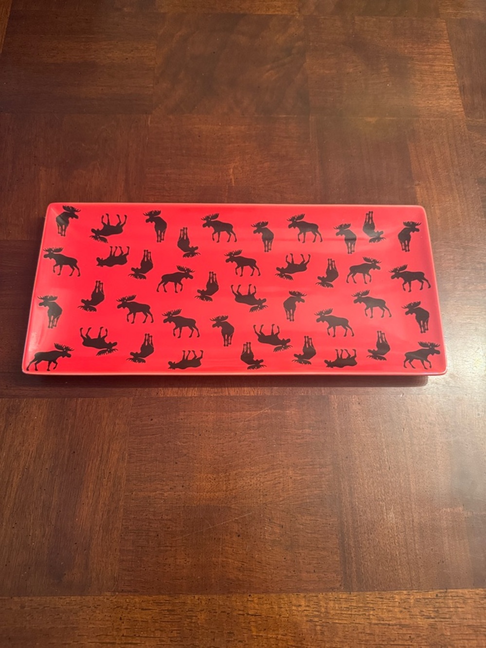 Hatley Moose little Blue House Ceramic Sandwish Plate Dish Tray New